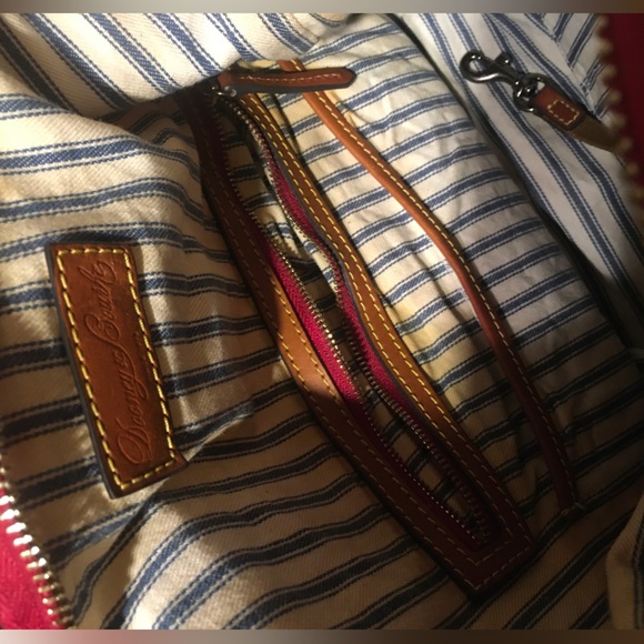 Dooney and Burke Nylon Leather Trim Hobo Shoulder Handbag Yellow - Picture 8 of 10